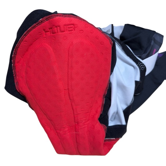 New Huub Core Thermal Cycling Bib Tights Leggings Black Mens Size Medium Padded - Picture 12 of 16